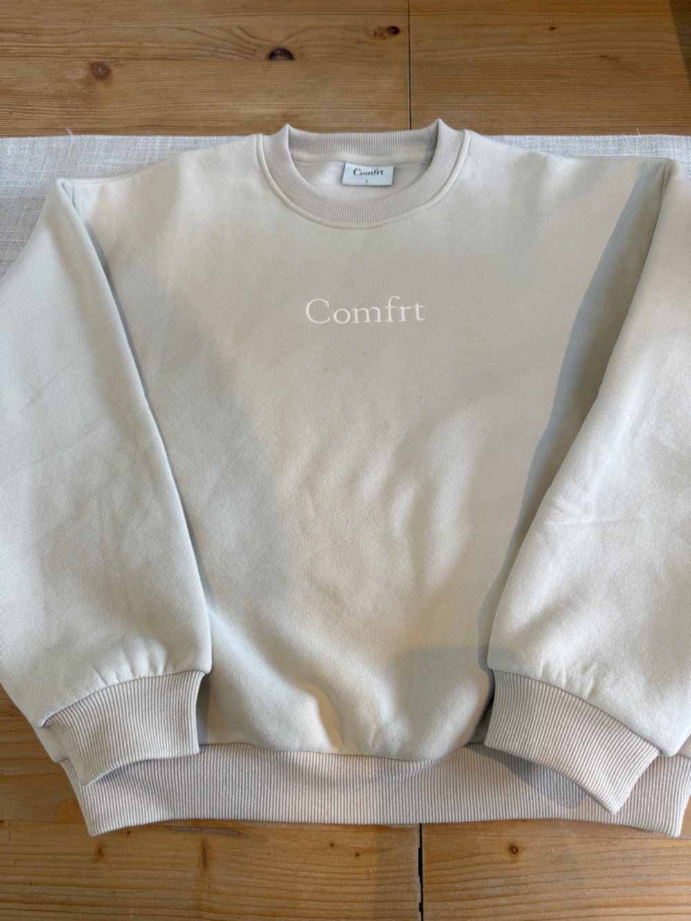 Comfrt Kids Cream Crewneck Sweatshirt